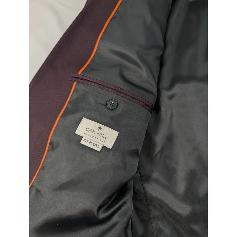 Oak Hill Blazer Sport Coat Formal Jacket DXL Dark Purple Micro Stripe 50R 54